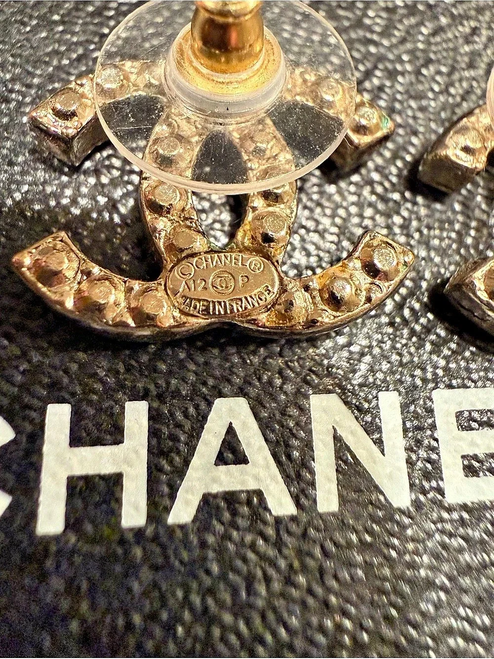 💯 AUTHENTIC Chanel CC Pink Crystal and Faux Pearl Stud Earrings